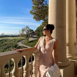 Rumored maxi pink dress